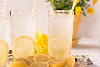 This tray of lemonade was part of a larger setup for a Lemon Blueberry Cake shoot. The lemonade was so pretty I had to take a shot of it by itself!