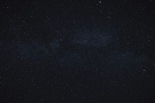 A photo of a star-studded night sky.