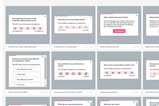 An animation of user surveys from Userpilot, one of the user experience research tools