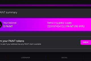 How to claim the PAINT airdrop?