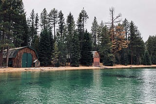 Tallac Historic Site, photo taken from the lake representing the boat house and dance hall. Lucky Baldwin was instrumental (inadvertently) in preserving this great land mass that we enjoy today at Lake Tahoe.