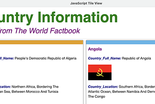 Tour The World … Factbook