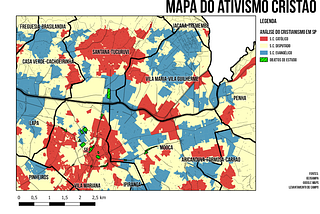 Mapas do Ativismo Cristão e da População de Rua no Município de São Paulo