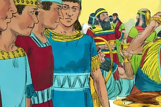 Picture of Daniel at the court of King Nebuchadnezzar