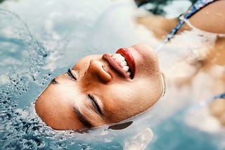 Woman in water.