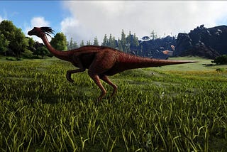 Ark: Survival Evolved Meeting the Gallimimimus