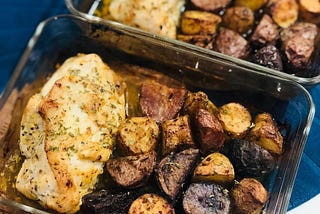 Make This: Baked Cajun Potatoes with Lemon Garlic Chicken