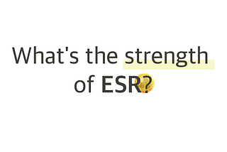 ESR만의 차별포인트는?