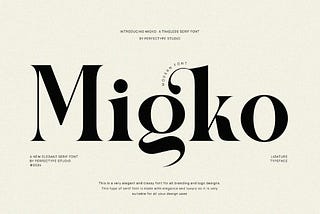 Migko Elegant Serif Font Typeface