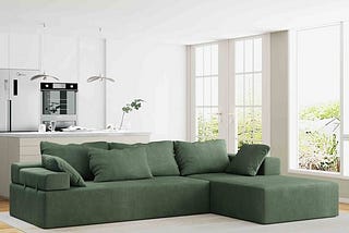 108-l-shaped-chenille-upholstered-sectional-sofa-with-6-pillows-green-1