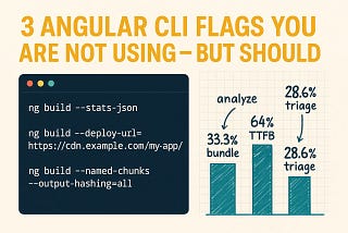 3 Angular CLI Flags You Are Not Using — But Should