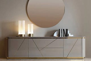 Mid-Century Modern TV Stand with Ample Storage and Gold Finish (up to 100