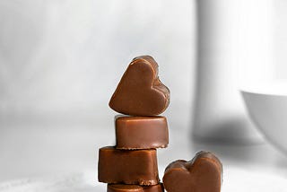 Heart shaped chocolate tower for the love of chocolate