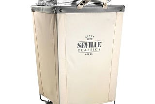 Steel Frame Canvas Laundry Hamper with Wheels | Image