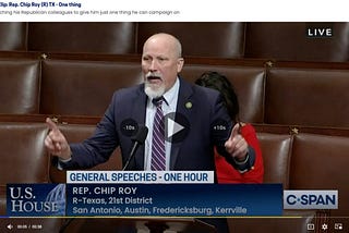 Rep Chip Roy on the House floor ask what they did this year