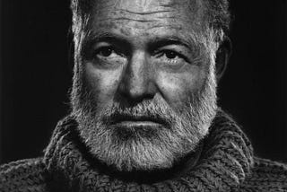 Ernest Hemingway, 1957. Public Domain photo via Good Free Photos (Photo/Yousuf Karsh)