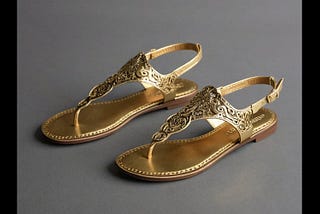 Gold-Flat-Sandals-Womens-1