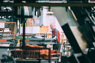 A man working in a factory