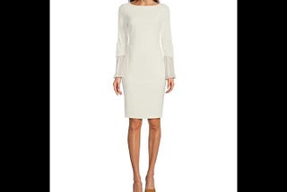 calvin-klein-chiffon-bell-sleeve-sheath-dress-cream-size-15