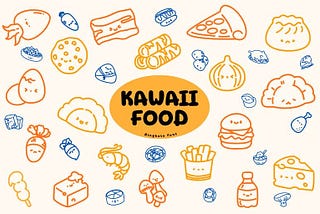 Kawaii Food Font 1