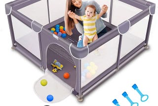 Safe Baby Playpen for Toddlers - Large Play Yard for Indoor & Outdoor | Image