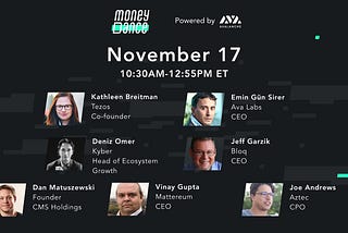 MoneyDance Recap: Day 6 with Tezos, Bloq, Kyber, Mattereum, CMS Holdings, and Aztec