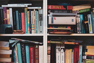 Books on a shelf