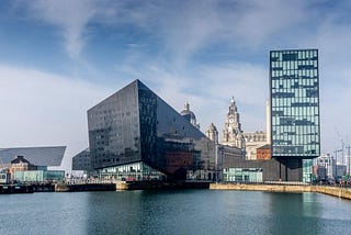 The view of Liverpool’s Three Graces from the Albert Dock