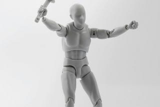 Plastic fighter figurine