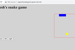 Host a simple snake game on your website