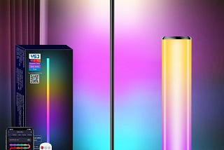 RGB LED Corner Floor Lamp with App and Remote Control | Image
