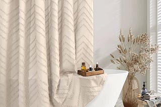 extra-long-shower-curtain-84-inches-long-beige-shower-curtain-boho-cute-chic-tufted-chevron-textured-1