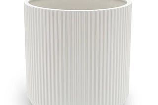 amazon-basics-fluted-ceramic-round-planter-8-inch-white-1