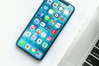 The app screen on a smart phone