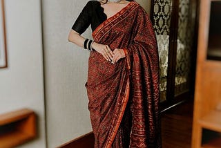 Perfect for any occasion, our Ajrakh sarees are designed to make you feel elegant and unique.