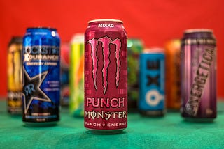 Group of energy drinks