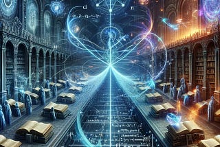 This visualization depicts two parallel worlds connected by the mathematical concept of the Laplace transform, contrasting the time domain with the frequency domain.