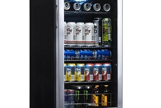 newair-ab-1200-126-can-drinks-chiller-stainless-steel-black-1