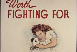 WORTH FIGHTING FOR poster of a girl sleeping with her teddy bear