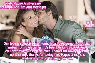 Most Touching Happy Anniversary Paragraph For Him & Messages