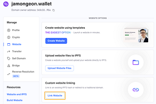 Unstoppable Domains: IPFS Configuration