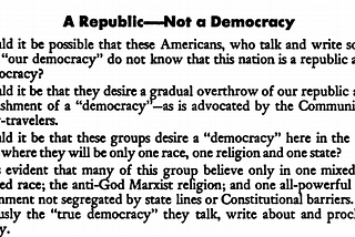 Where “A Republic, not a Democracy” Came From