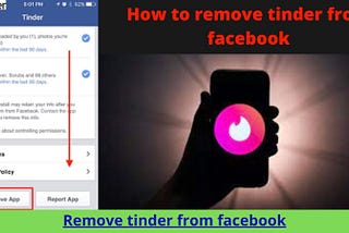 Remove tinder from facebook