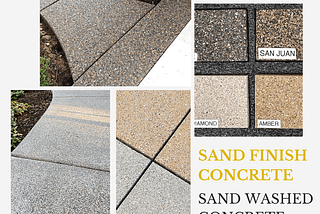 Sand finish concrete