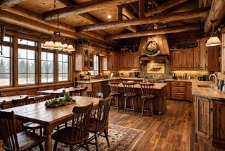 Brown-Rustic-Lodge-Kitchen-Dining-Tables-1