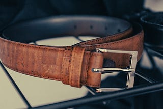 Close up image of a brown belt