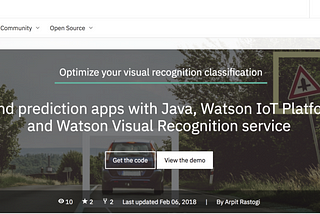 “Optimize Visual Recognition Classification” IBM Code Pattern Tips