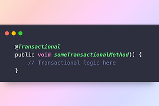 Database: @Transactional Annotation