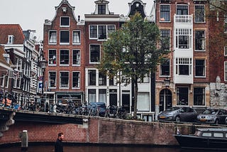 Image of a man boating in Amsterdam