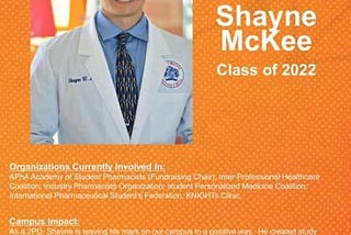 Shayne McKee Student of the Month